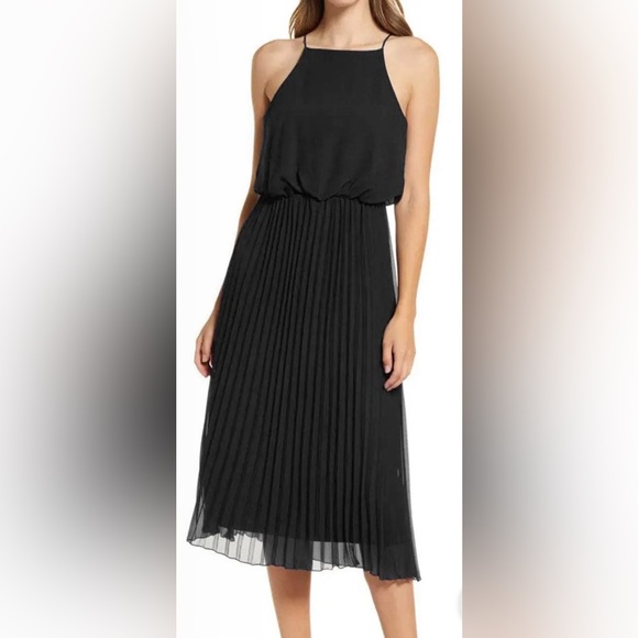 Sam Edelman Black Pleated Skirt Maxi Dress 4 - Picture 12 of 12